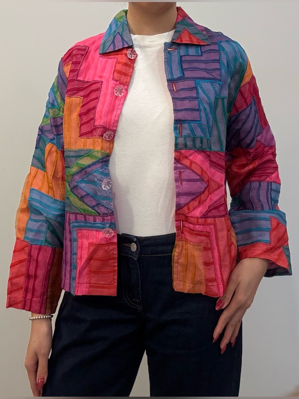 Anage Multicolor Patchwork Jacket